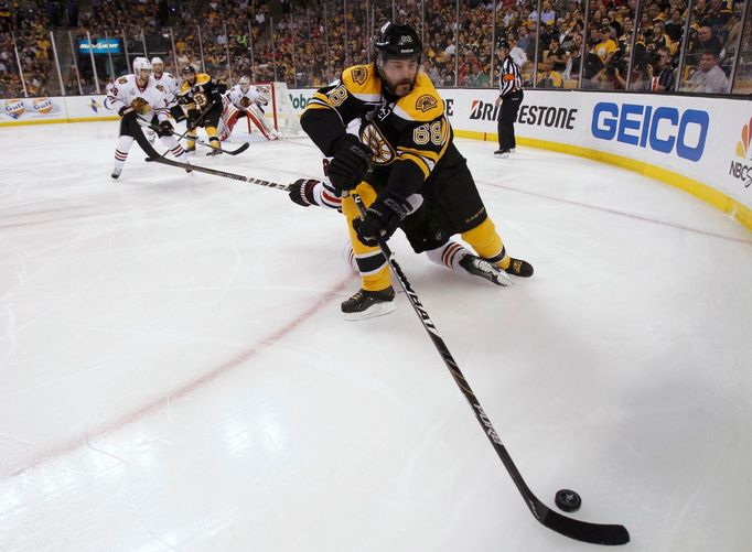 Čtvrtý zápas finále Stanley Cupu: Boston Bruinss - Chicago Blackhawks