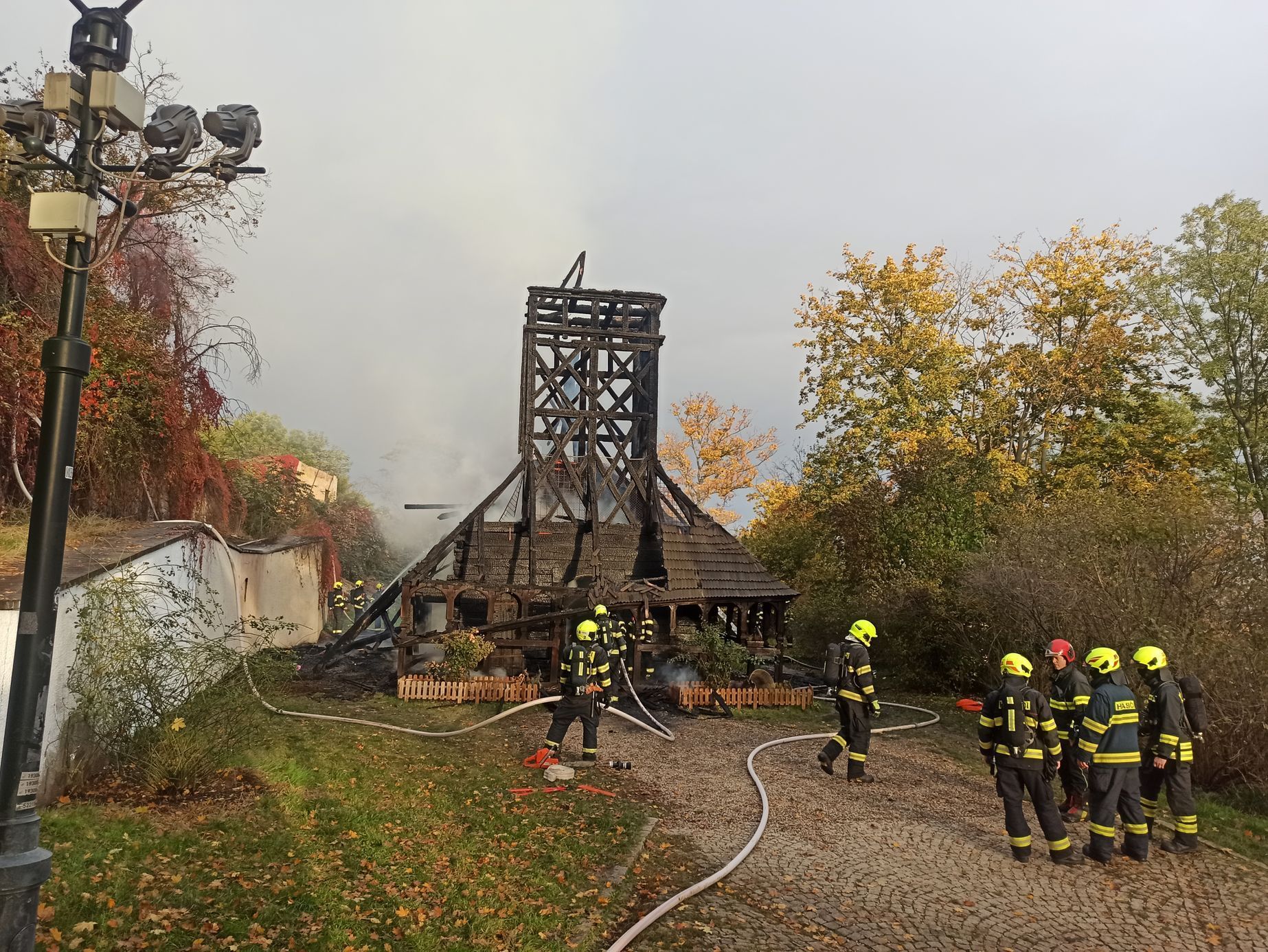 Kostel sv. Michaela - požár