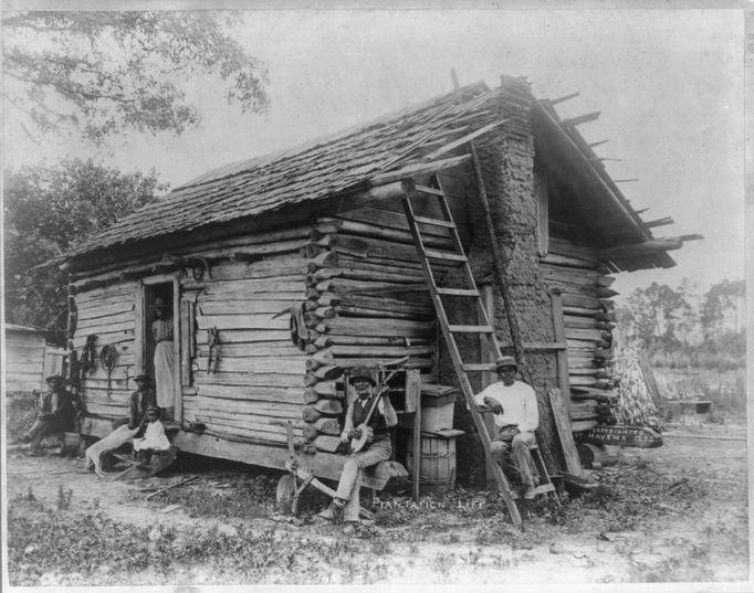 Černoši na plantáži zřejmě ve státě Florida, cca 1892.