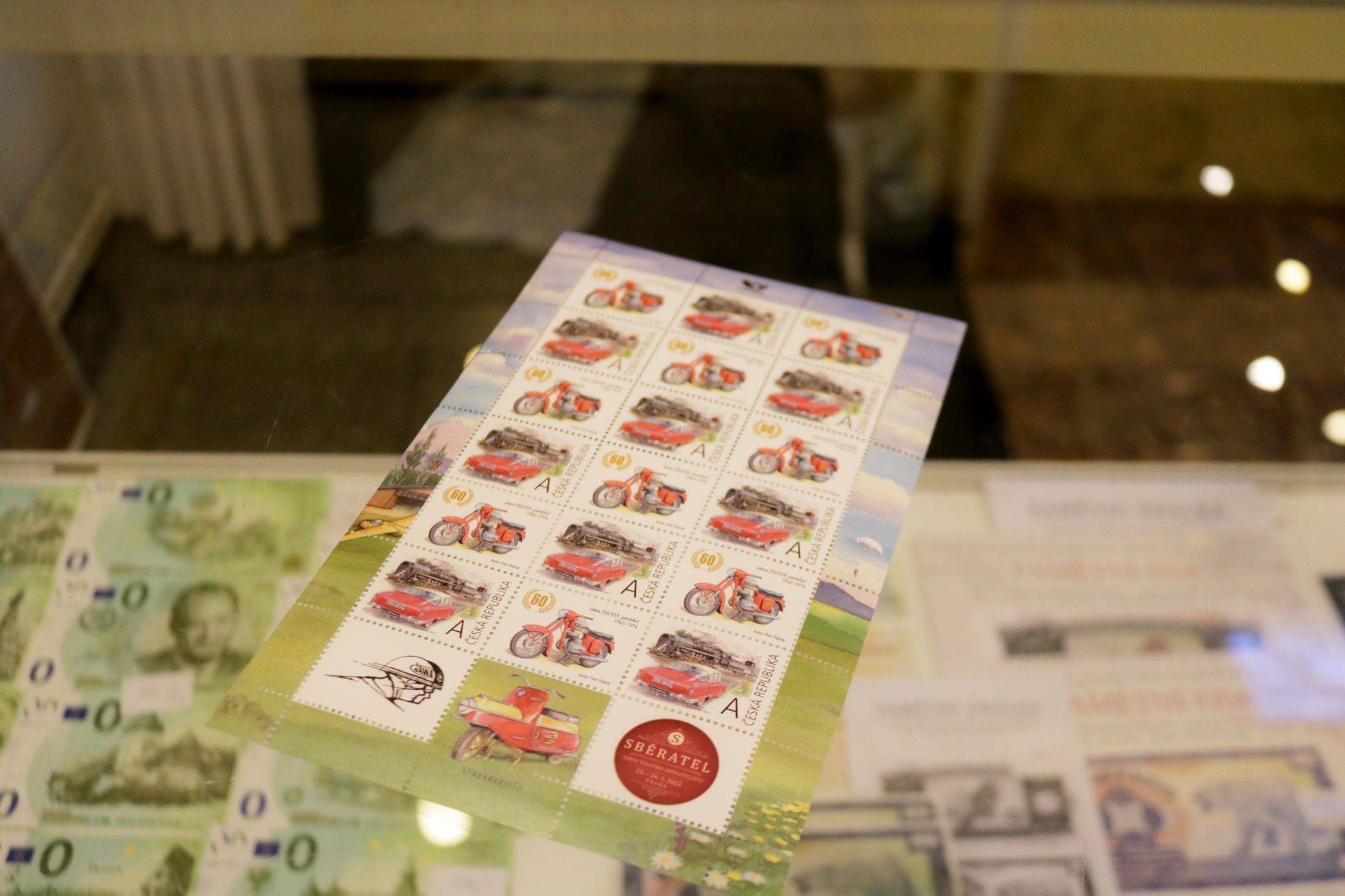 Sběratel veletrh, Jawa 250 panelka poštovní známka