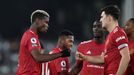 Paul Pogba a Harry Maguire slaví branku United