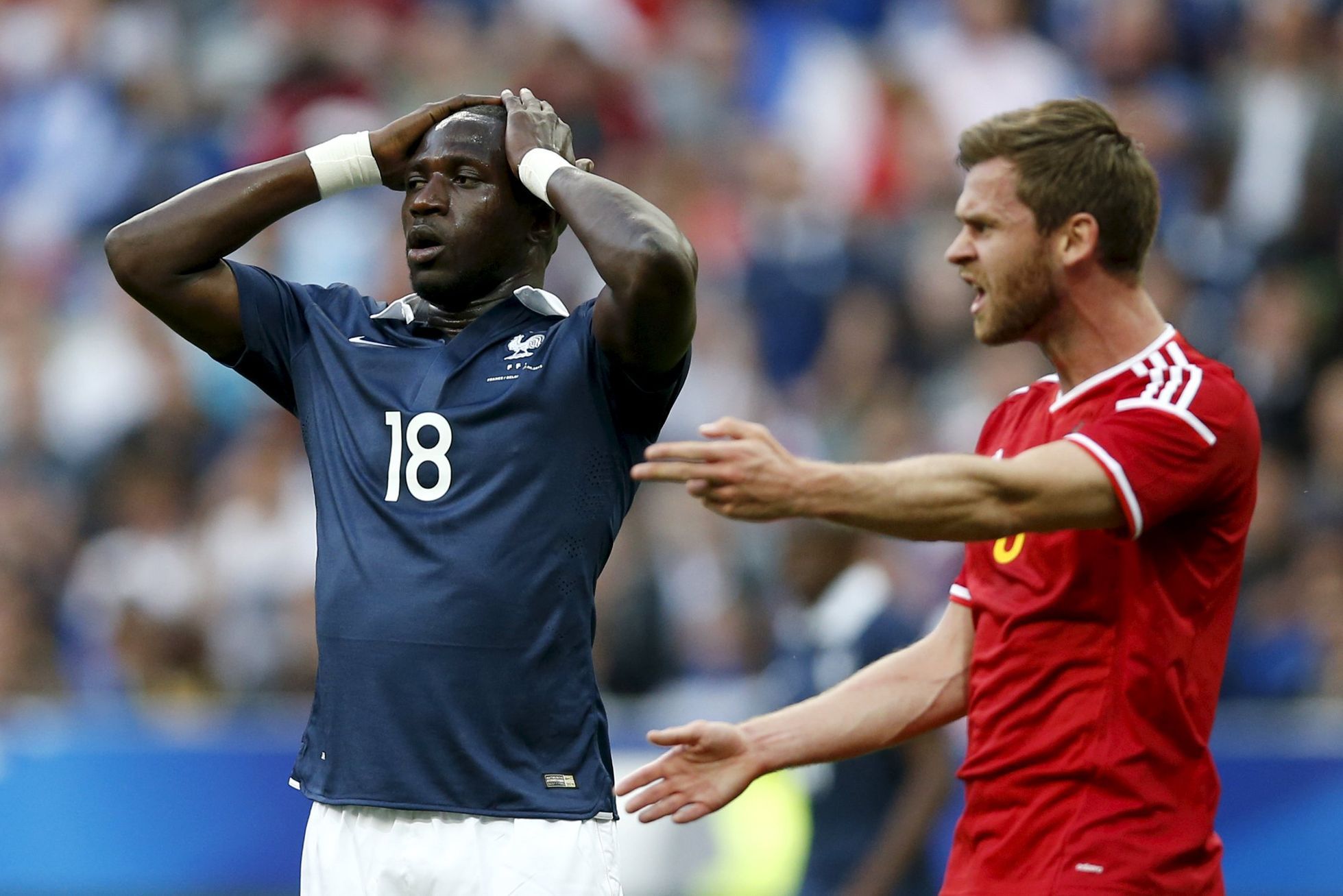 Přátelsky: Francie (Moussa Sissoko) vs. Belgie (Nicolas Lombaerts)