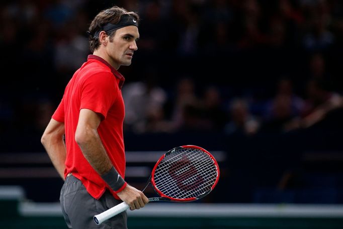 Roger Federer na masters v Paříži 2014