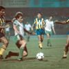 Útočník Bohemians Praha Milan Čermák v zápase proti Fenerbahce v Poráru mistrů 1983
