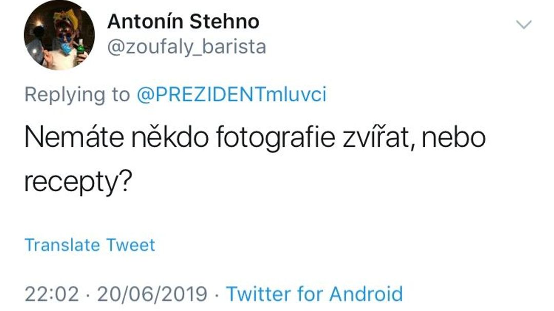 Twitter - Jiří Ovčáček komentáře