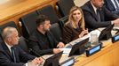 V sídle OSN se jednalo o unesených ukrajinských dětech. Před delegáty promluvil nejen ukrajinský prezident Volodymyr Zelensky se svou chotí, ale i prezident Petr Pavel.