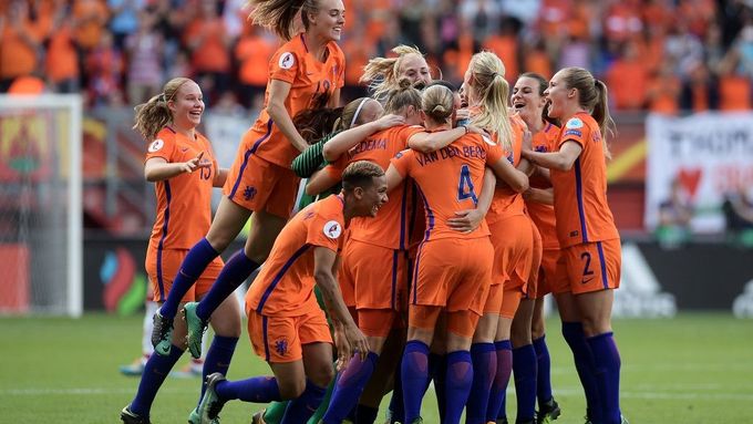 Fotbalistky Nizozemska slaví titul mistryň Evropy