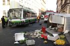 V Plzni se srazil trolejbus s dodávkou, jeden zraněný
