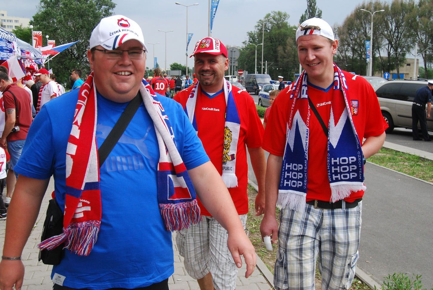Čeští fanoušci před zápasem s Řeckem