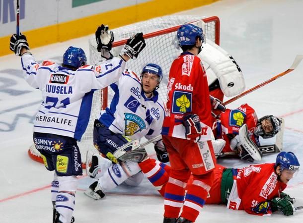 Kalle Sahlstedt hokej Česko - Finsko