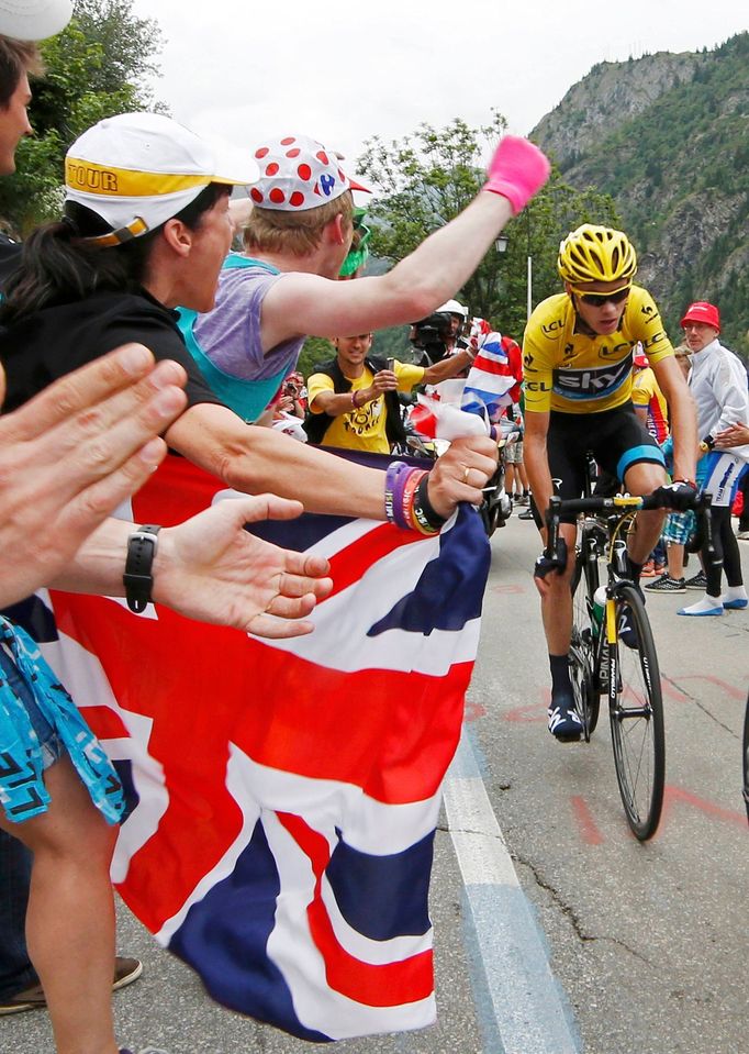 Christopher Froome v 18. etapě Tour de France 2013