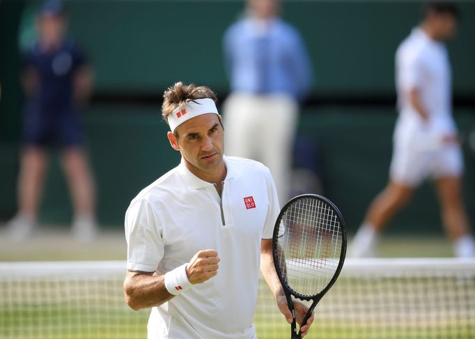 Roger Federer ve finále Wimbledonu 2019