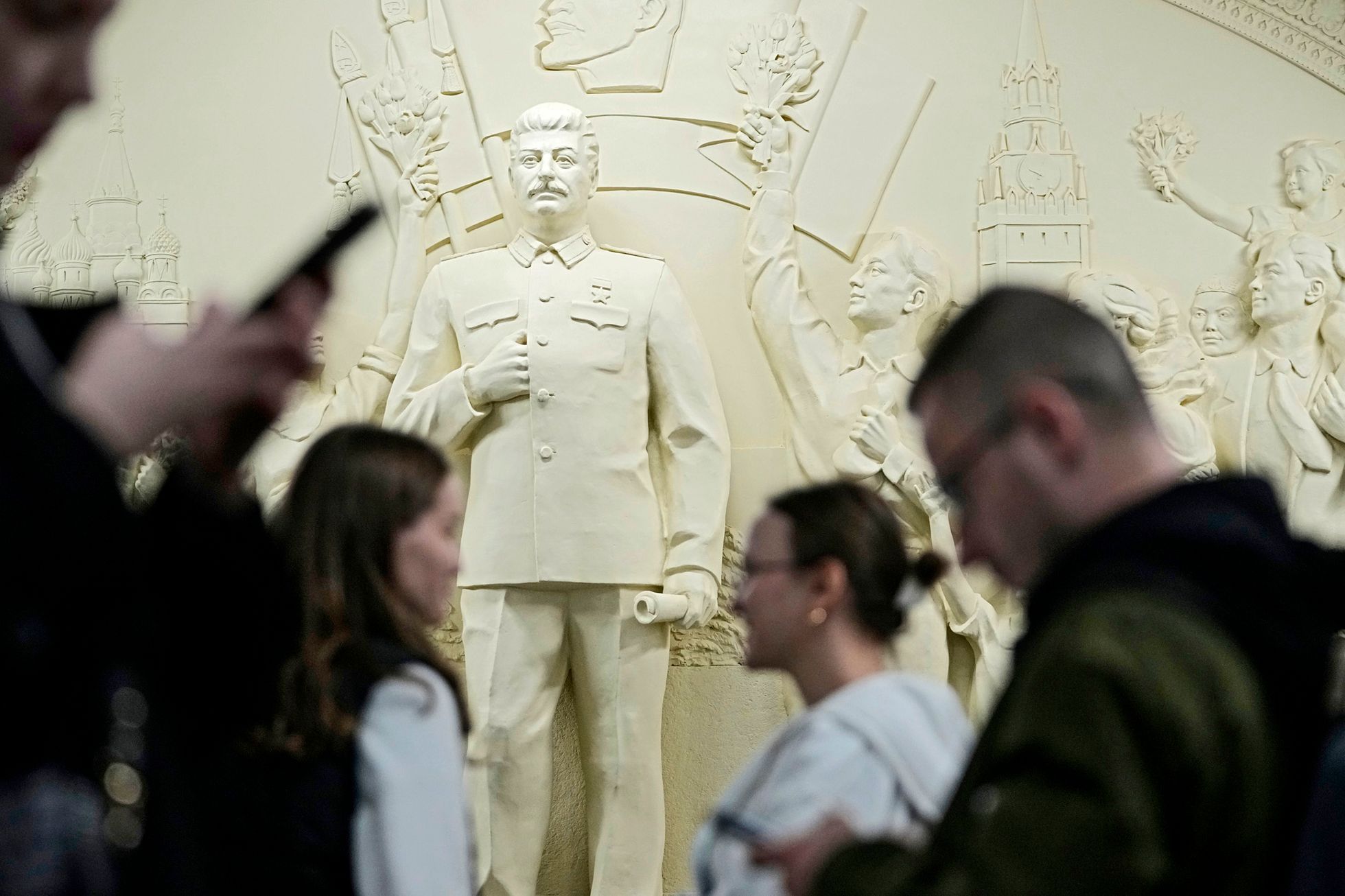 Stalin, metro, Moskva, Rusko, pomník
