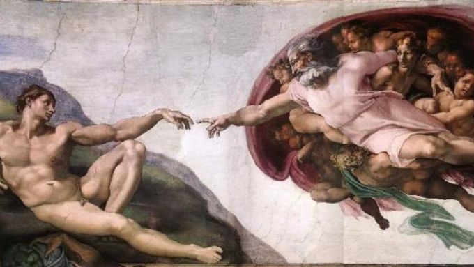 Michelangelo vyzdobil Sixtinskou kapli ve Vatikánu.