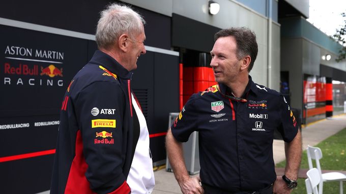 Zrušená Velká cena Austrálie formule 1: Helmut Marko a šéf stáje Red Bull Christian Horner