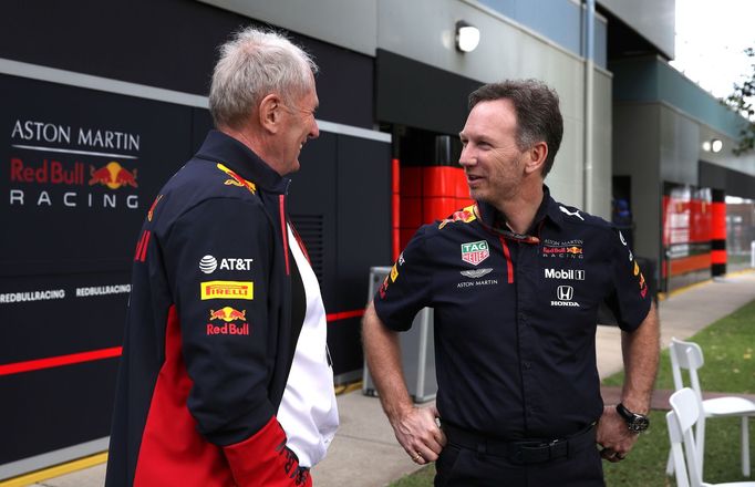 Zrušená Velká cena Austrálie formule 1: Helmut Marko a šéf stáje Red Bull Christian Horner