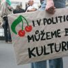 Demonstrace odborářů na Václavském náměstí v Praze
