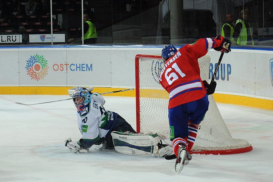 Lev Praha vs. Chanty-Mansijsk, utkání KHL - Christensen