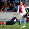 Mick van Buren dává gól na 3:3 v odvetě osmifinále Evropské ligy Slavia Praha - FC Sevilla