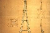 Původní plán věže asi z roku 1884. Stavba probíhala v letech 1887 až 1889, ale plánovat se začínalo už na konci 70. let 19. století.