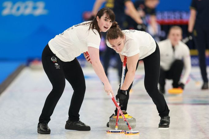 Švýcarské hráčky curlingu.