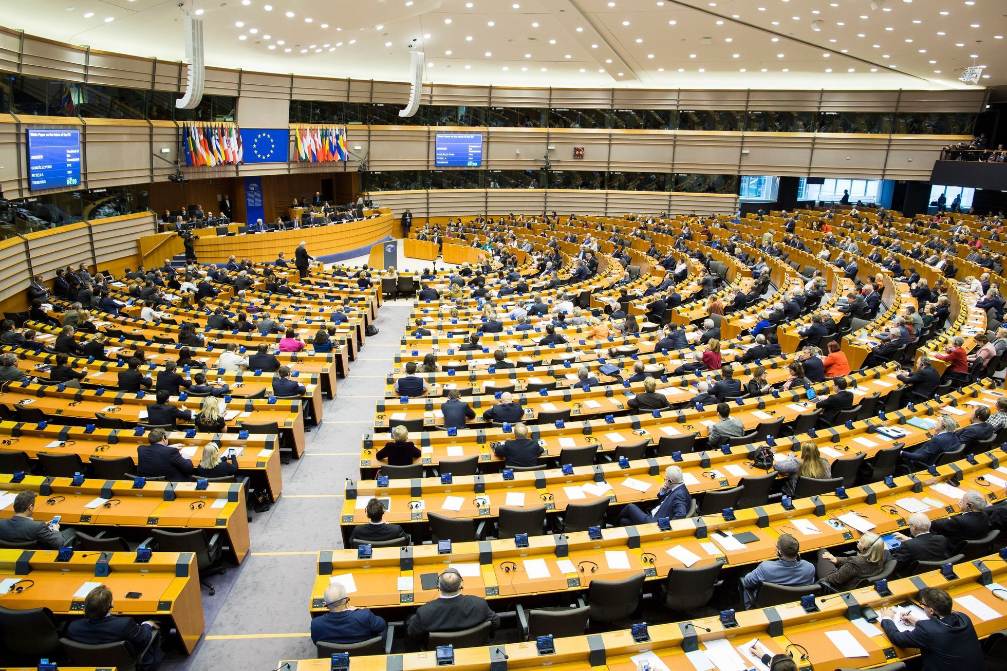 Ilustrační fotografie, Evropský parlament, Brusel, 2017
