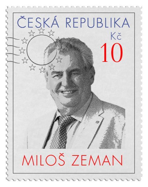 Kandidáti na poštovních známkách - Zeman