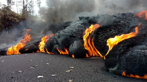 Láva ze sopky Kilauea se dostala do Tichého oceánu.