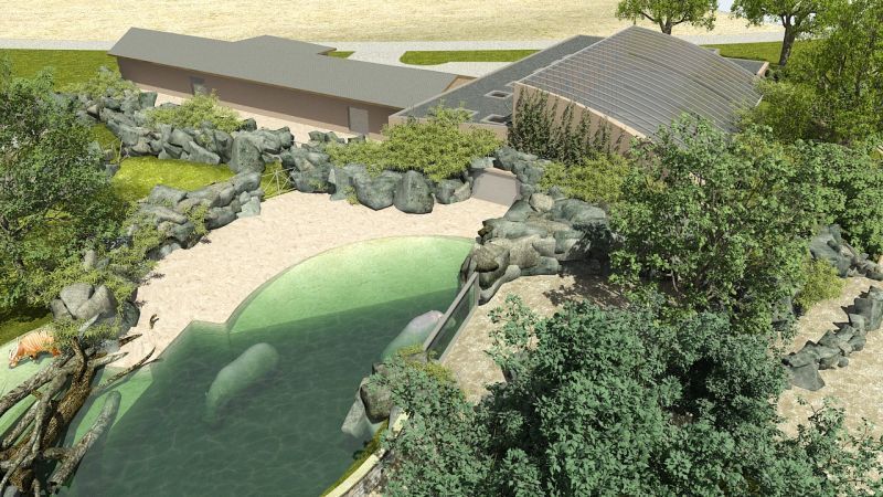 Nový výběh pro slony a hrochy v pražské zoo