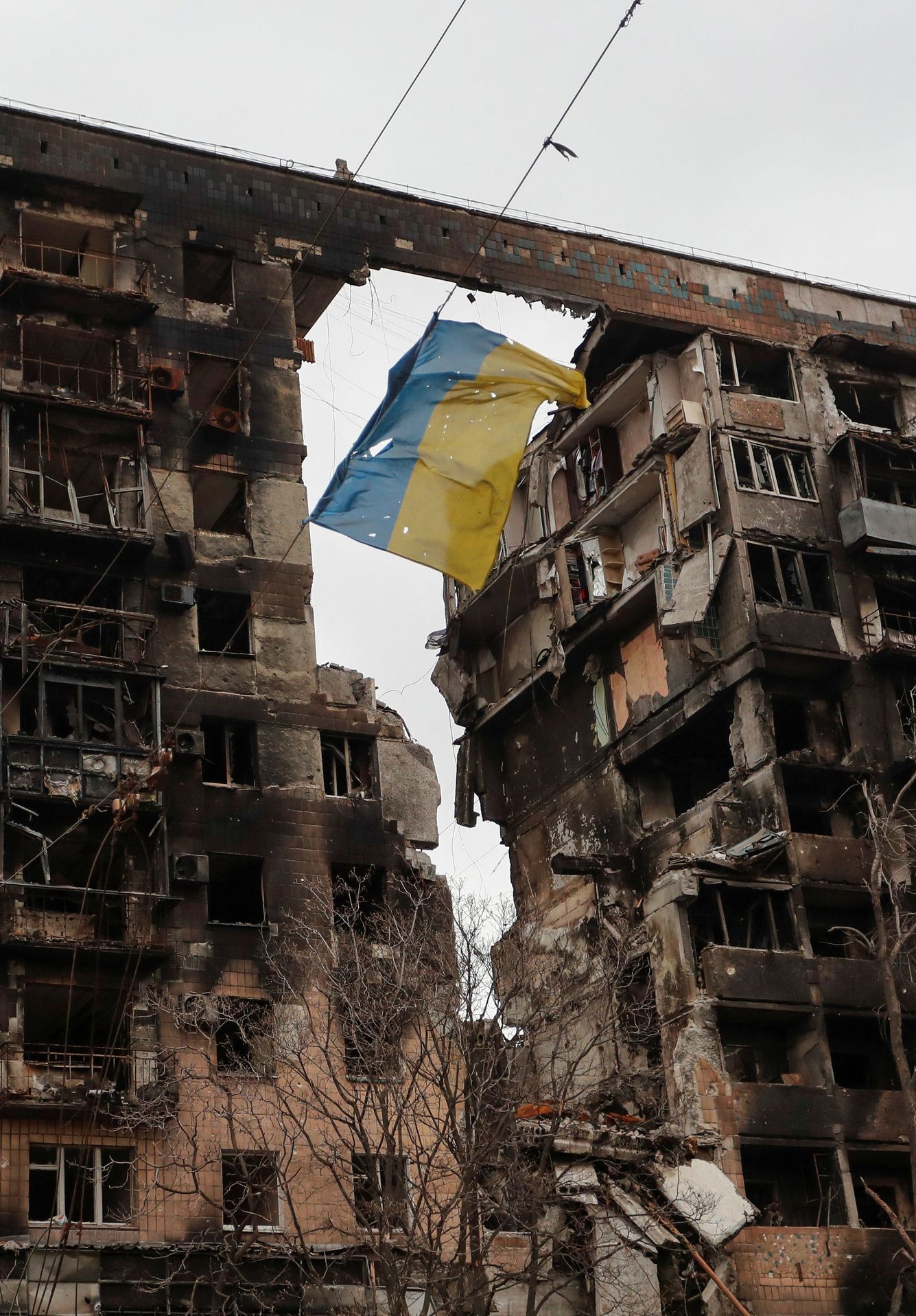 Ukrajina bombardování vlajka rusko invaze
