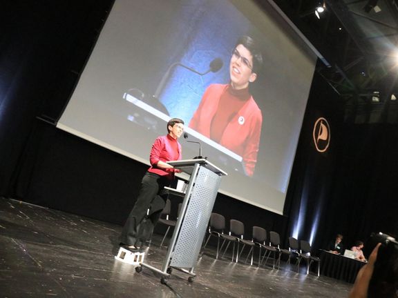 Olga Richterová na pirátském fóru v lednu 2020