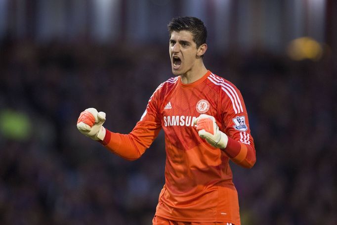 Thibaut Courtois v zápase s Burnley