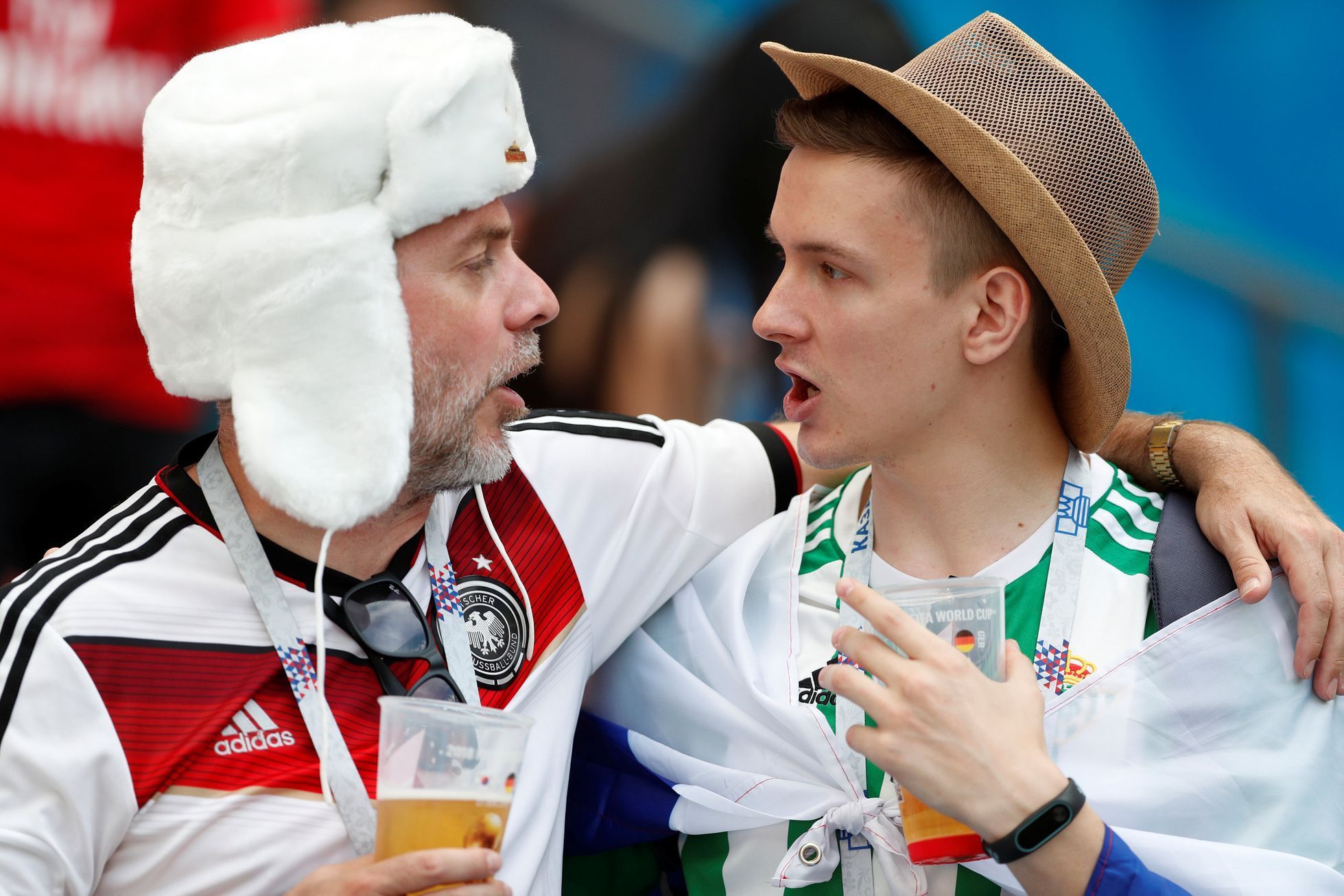 Německo - Korea na MS 2018: Němečtí fanoušci před zápasem