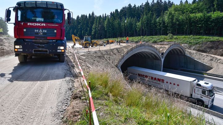 Na D1 mezi Prahou a Brnem budou letos postavené čtyři zelené mosty pro zvěř; Zdroj foto: ČTK
