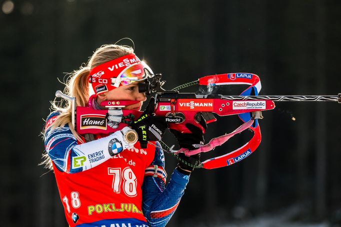 SP Pokljuka, sprint Ž: Eva Puskarčíková