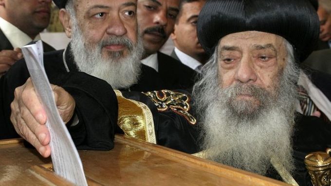 Vůdce egyptské Koptské ortodoxní církve Otec Šenouda III.