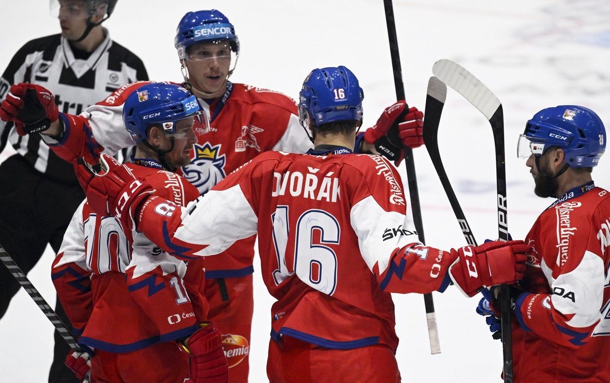 Radost v podání českých hokejistů
