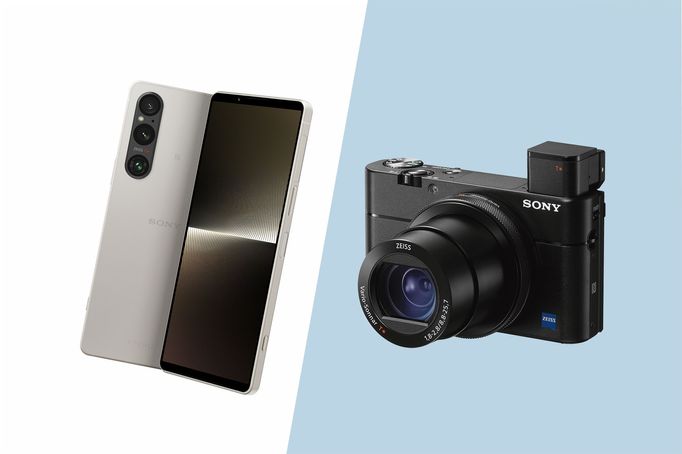 Špičkový fotomobil Xperia 1V versus kompaktní fotoaparát Sony RX 100V