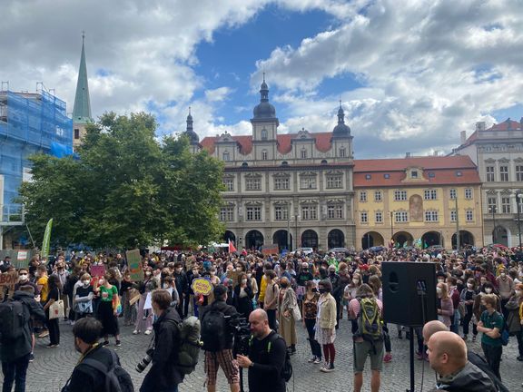 Stávka za klima v Praze.