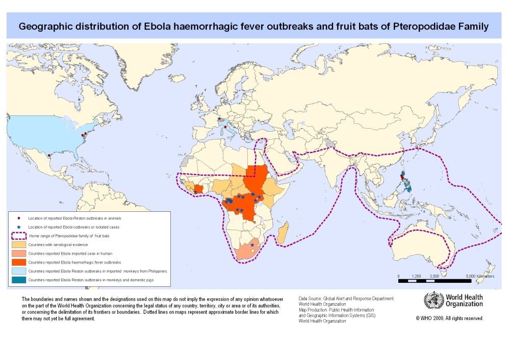 Výskyt Eboly