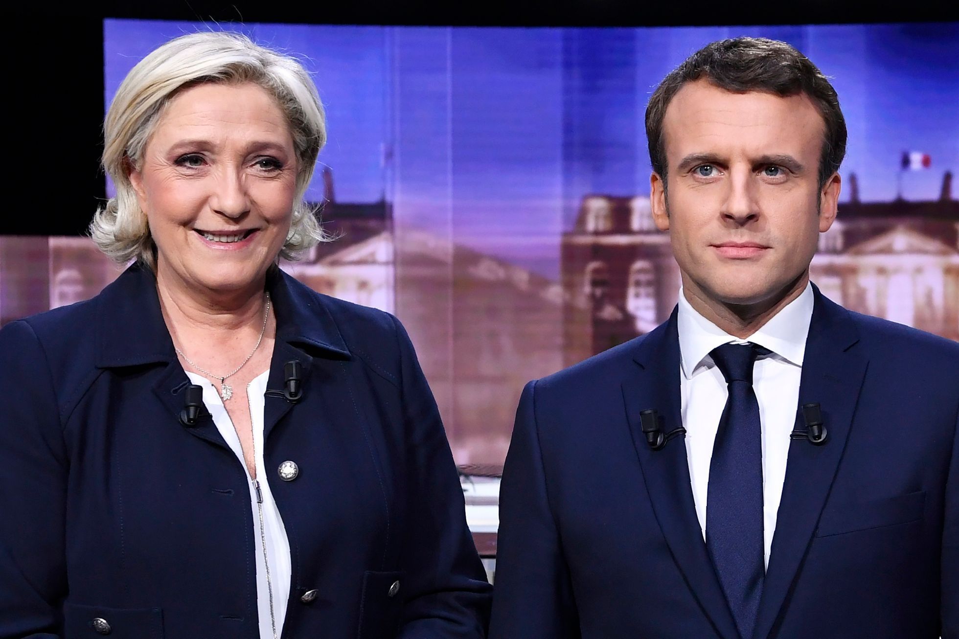 Macron a Le Penová v televizní debatě