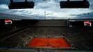 Tennis - French Open - Roland Garros, Paris, France - October 7, 2020  General view of the quarter final match between Serbia's Novak Djokovic and Spain's Pablo Carreno B