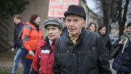 Velkou část akce tvořili pamětníci a pamětnice tehdejších protestů.