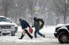 Sníh napadl i ve městě Somerville ve státě Massachusetts