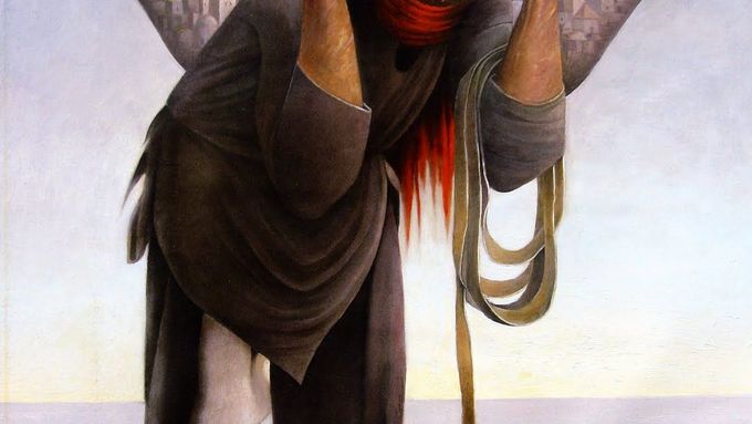 Obraz Velbloud s břemenem zobrazuje palestinského vesničana vláčícího na zádech podobu Jeruzaléma.