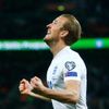 Football: England's Harry Kane celebrates scoring their fourth goal