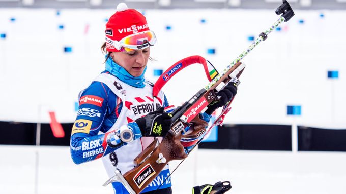 Prohlédněte si fotografie ze smíšené štafety, která českým biatlonistům na úvod světového šampionátu v Oslu přinesla šesté místo.