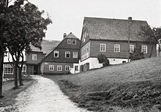 Hübnerova bouda v Krkonoších kolem roku 1915