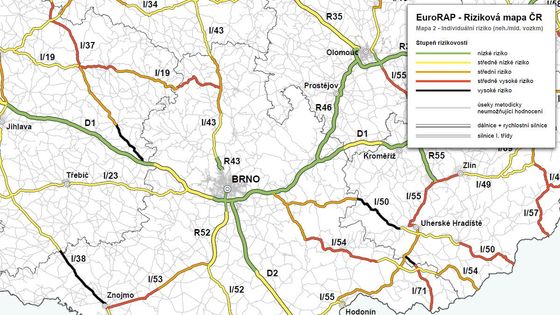 Tady hrozí smrtelná nehoda. Projděte si přehled nejhorších silnic v Česku