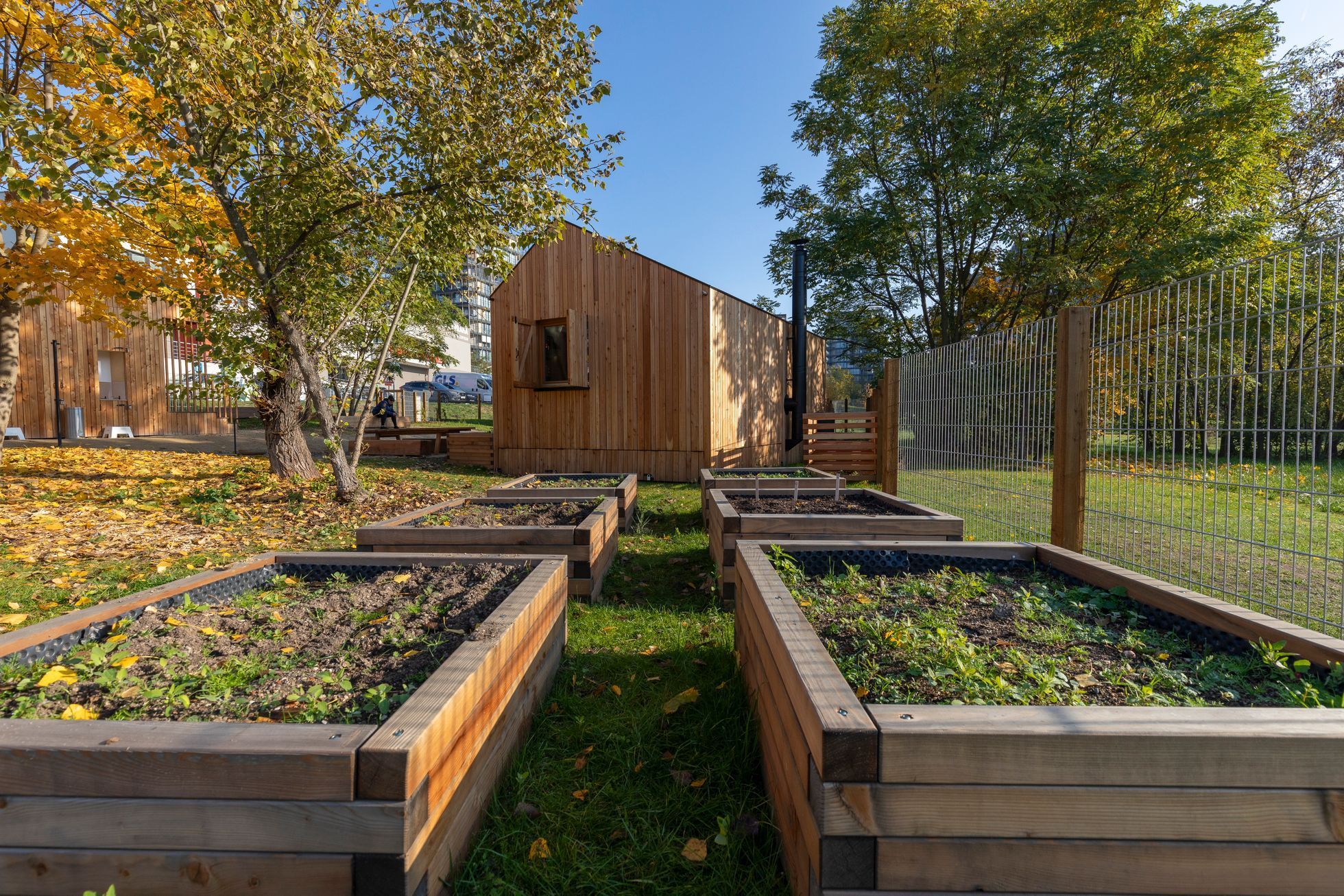 lesní školka, školka, Žižkov, Praha, stavba, architektura